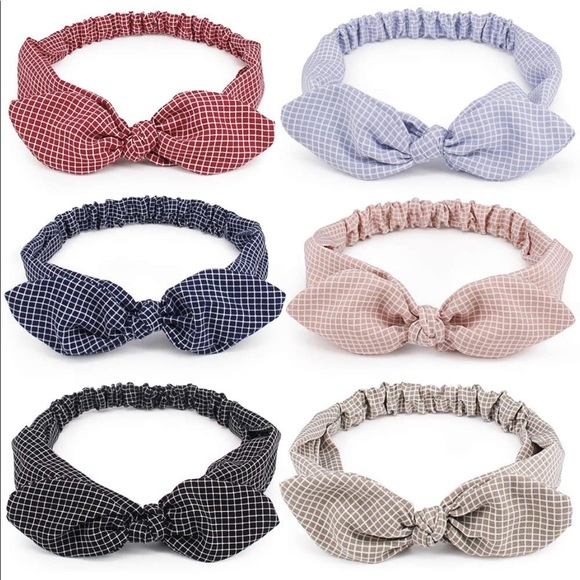 Chiffon Lattice Headbands (set of 6) - Picture 1 of 2